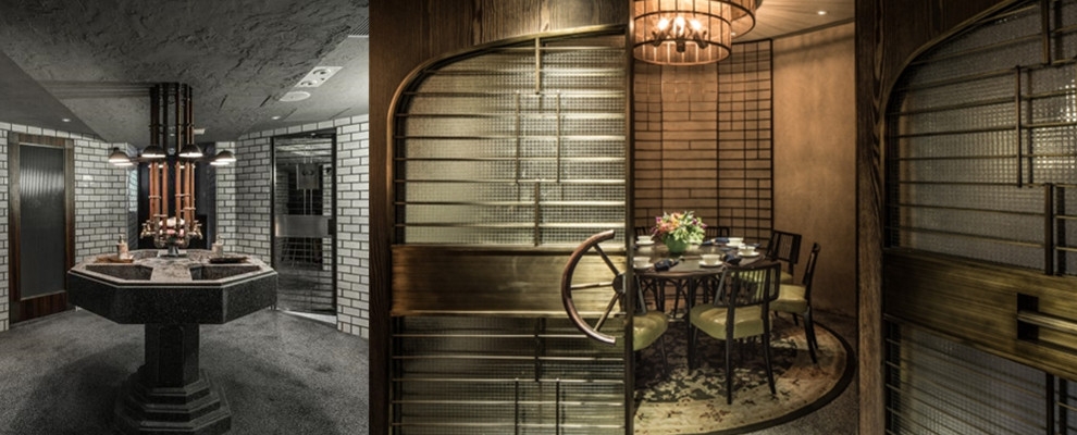 位香港中環渣打銀行地標的Mott 32，戲劇性的室內設計獨具設計元素風格。 處地下室沒有陽光、視野的用餐空間設計，深具挑戰性...